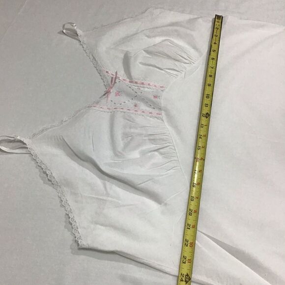 Velrose Vintage Dress Slip White Prairie Style Slip Dress Lingerie USA Made - Picture 6 of 8